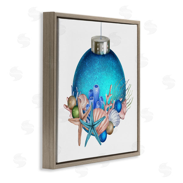 Stupell Industries Ziwei Li | Nautical Sea Life Holiday Ornament Wall Art