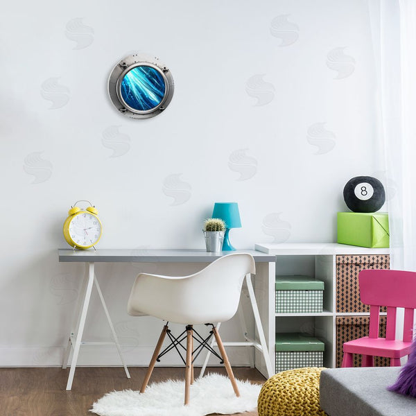 Stupell Industries Ziwei Li | Nebula Spaceship Porthole Wall Art