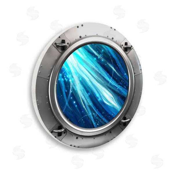 stupell industries Ziwei Li | Nebula Spaceship Porthole Wall Art