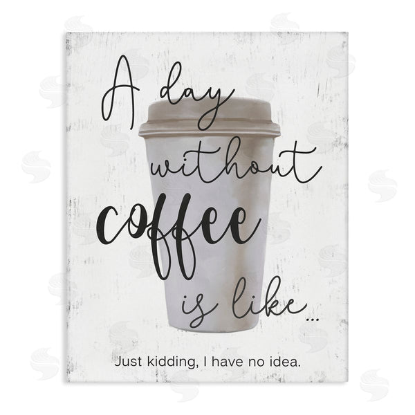 stupell industries Ziwei Li | Never a Day Without Coffee Funny