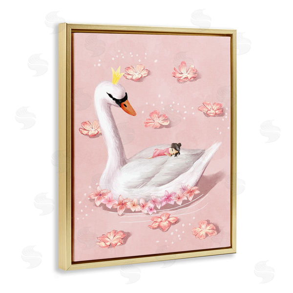 Stupell Industries Ziwei Li | Nursery Swan With Princess
