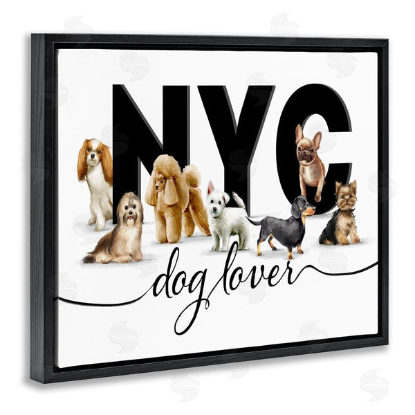 Stupell Industries Ziwei Li | NYC Dog Lover Sign Small Puppy Designer Pets Wall Art