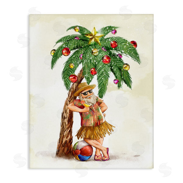 stupell industries Ziwei Li | Palm Tree Santa Wall Art