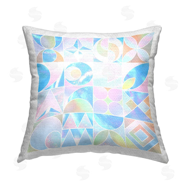 Stupell Industries Ziwei Li | Pastel Geometric Abstract Shapes Printed Throw Pillow