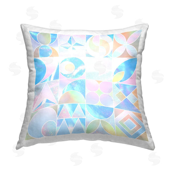 stupell industries Ziwei Li | Pastel Geometric Abstract Shapes Printed Throw Pillow