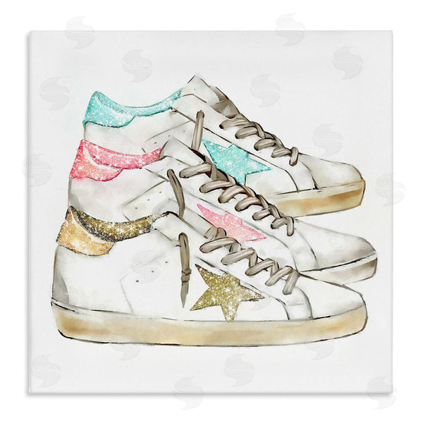 stupell industries Ziwei Li | Pastel Glam Fashion Sneakers Wall Art