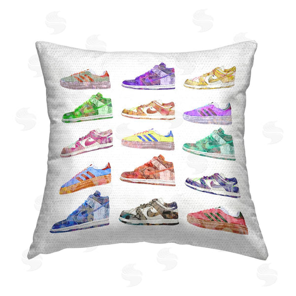 Stupell Industries Ziwei Li | Pastel Hued Sneakers Printed Throw Pillow