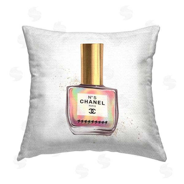 Stupell Industries Ziwei Li | Pastel Nail Polish Trendy Fashion Printed Throw Pillow