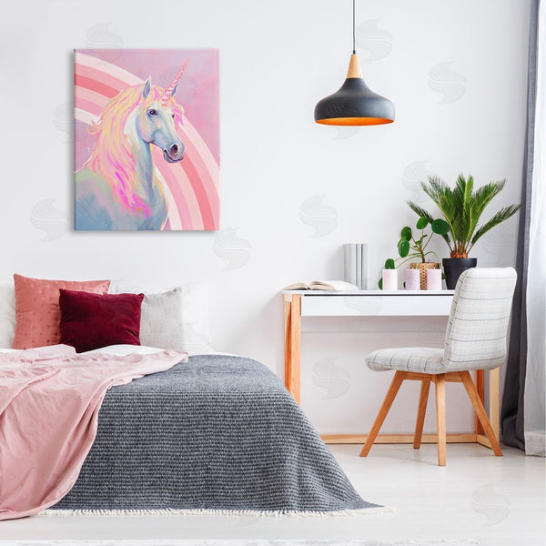 Stupell Industries Ziwei Li | Pastel Pink Unicorn Wall Art