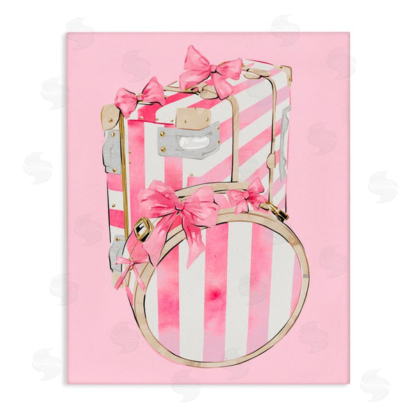 stupell industries Ziwei Li | Pastel Stripe Luggage Wall Art