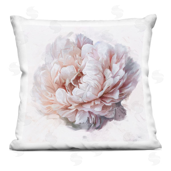 stupell industries Ziwei Li | Pink Blooming Peony Blossom Printed Throw Pillow