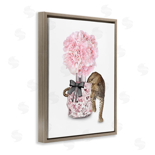 Stupell Industries Ziwei Li | Pink Fashion Floral Bouquet Leopard