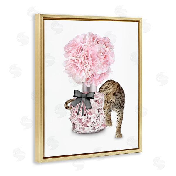 Stupell Industries Ziwei Li | Pink Fashion Floral Bouquet Leopard