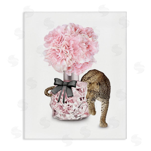 stupell industries Ziwei Li | Pink Fashion Floral Bouquet Leopard