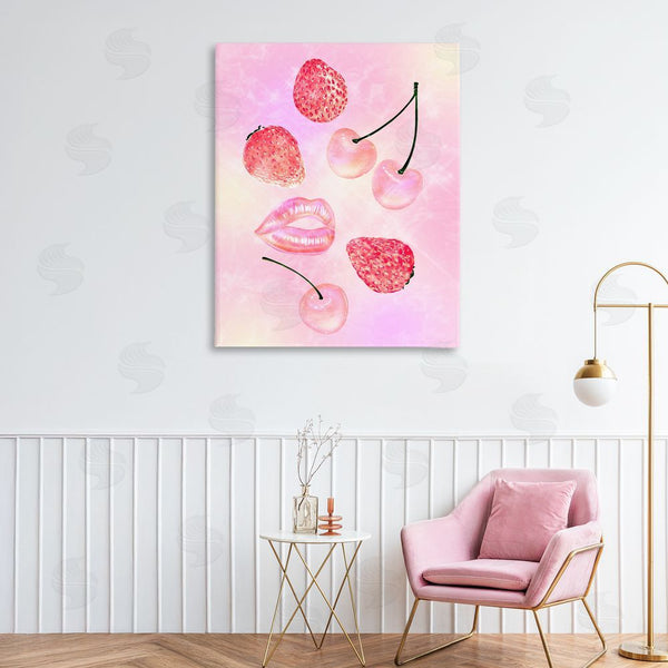 Stupell Industries Ziwei Li | Pink Fruits And Kisses Wall Art