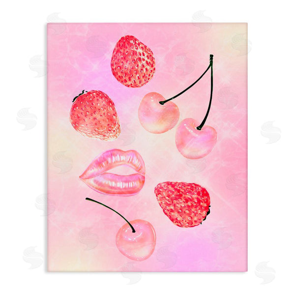 stupell industries Ziwei Li | Pink Fruits and Kisses Wall Art