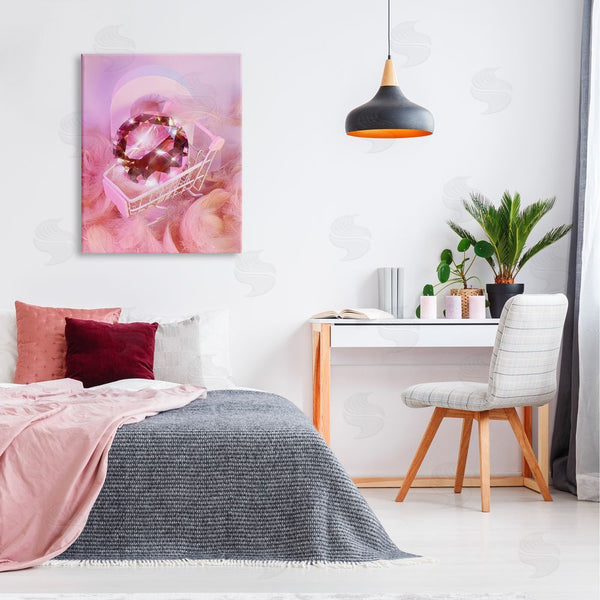 Stupell Industries Ziwei Li | Pink Glam Gem In Cart Wall Art
