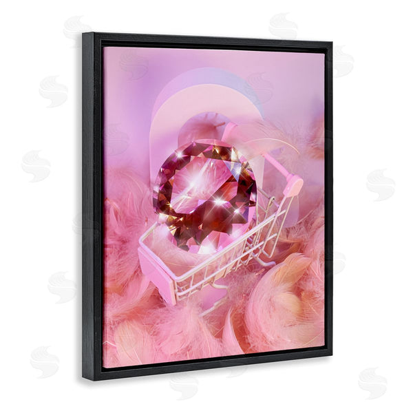 Stupell Industries Ziwei Li | Pink Glam Gem In Cart Wall Art