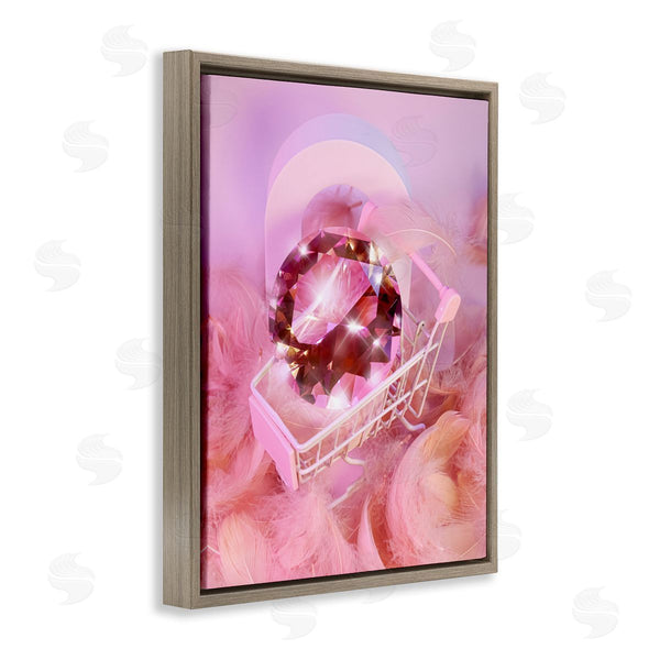Stupell Industries Ziwei Li | Pink Glam Gem In Cart Wall Art