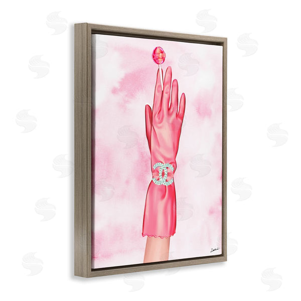 Stupell Industries Ziwei Li | Pink Glamorous Glove Wall Art