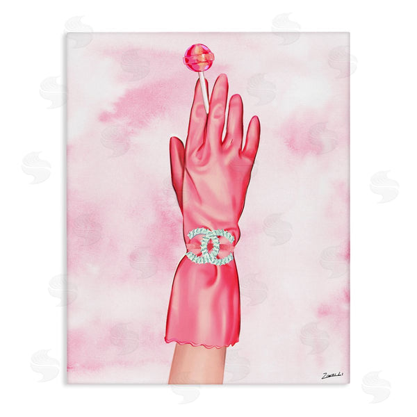 stupell industries Ziwei Li | Pink Glamorous Glove Wall Art