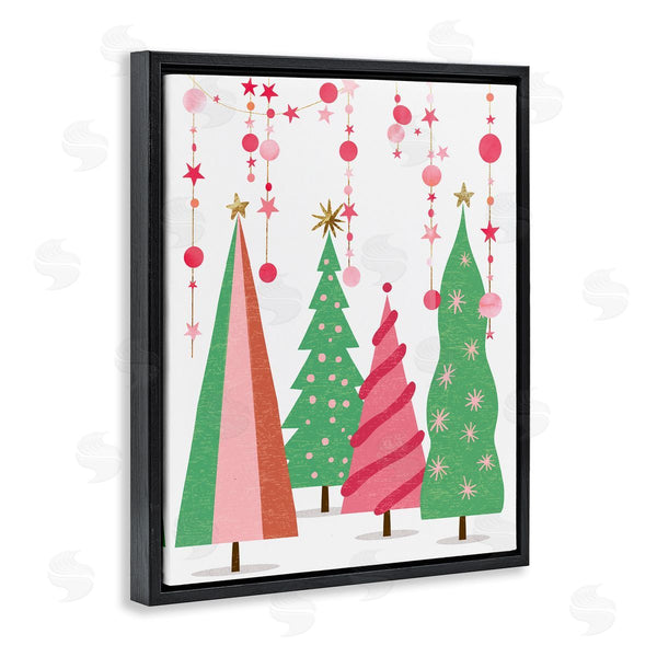 Stupell Industries Ziwei Li | Pink & Green Christmas Trees Wall Art