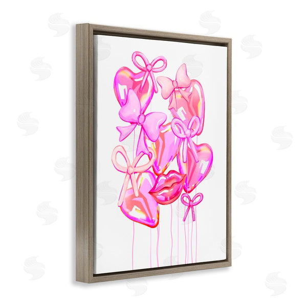 Stupell Industries Ziwei Li | Pink Heart And Bow Balloons Wall Art