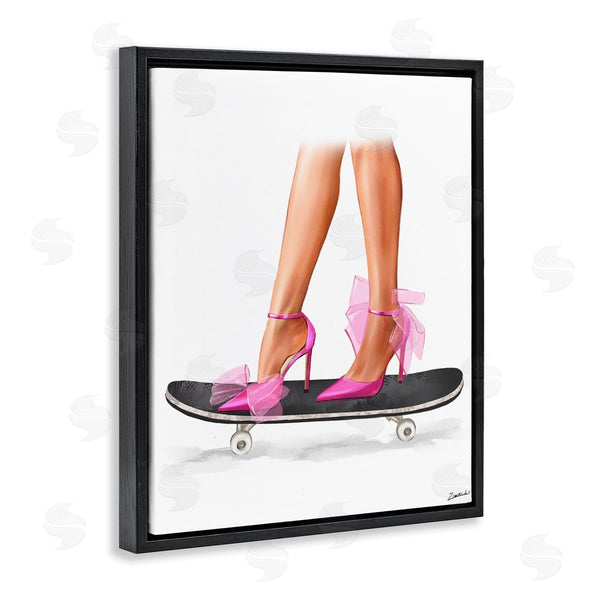 Stupell Industries Ziwei Li | Pink Heels On Skateboard Wall Art