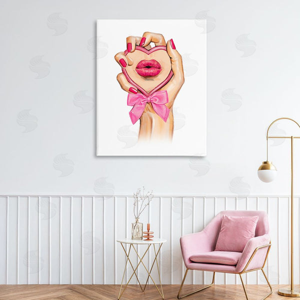 Stupell Industries Ziwei Li | Pink Lips In Mirror Wall Art