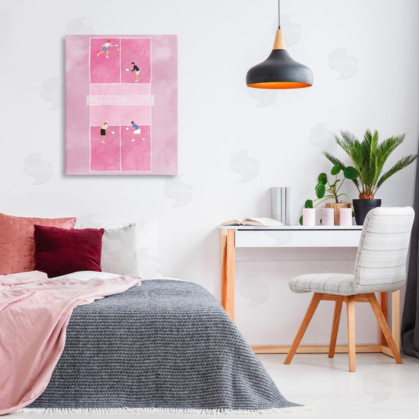 Stupell Industries Ziwei Li | Pink Pickleball Court Wall Art