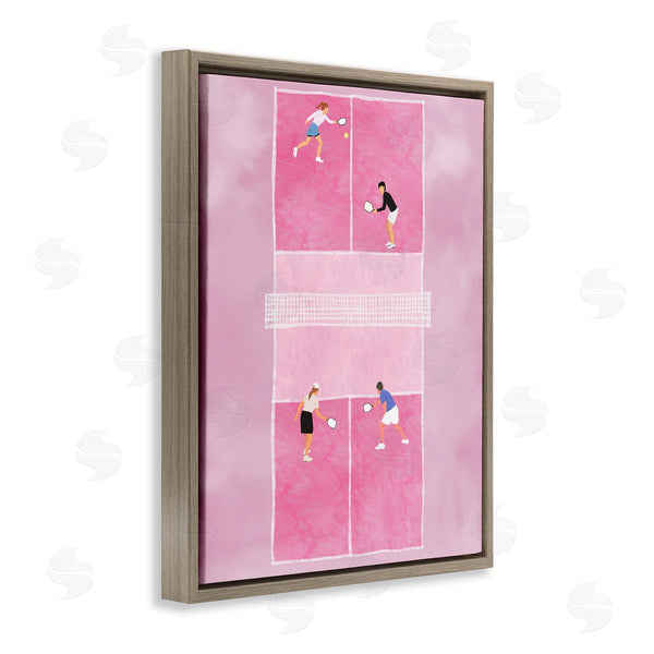 Stupell Industries Ziwei Li | Pink Pickleball Court Wall Art