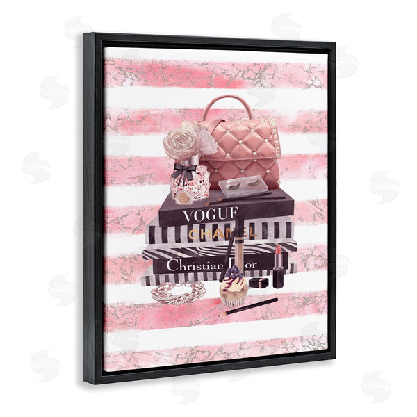 Stupell Industries Ziwei Li | Pink Quilted Purse Fashion Books