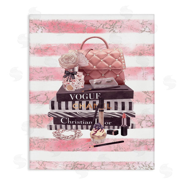 stupell industries Ziwei Li | Pink Quilted Purse Fashion Books