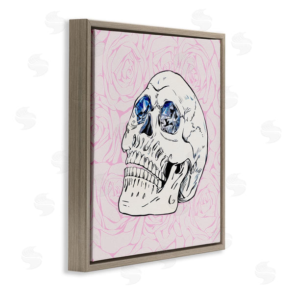 Stupell Industries Ziwei Li | Pink Roses Crystal Eyes Skull Wall Art
