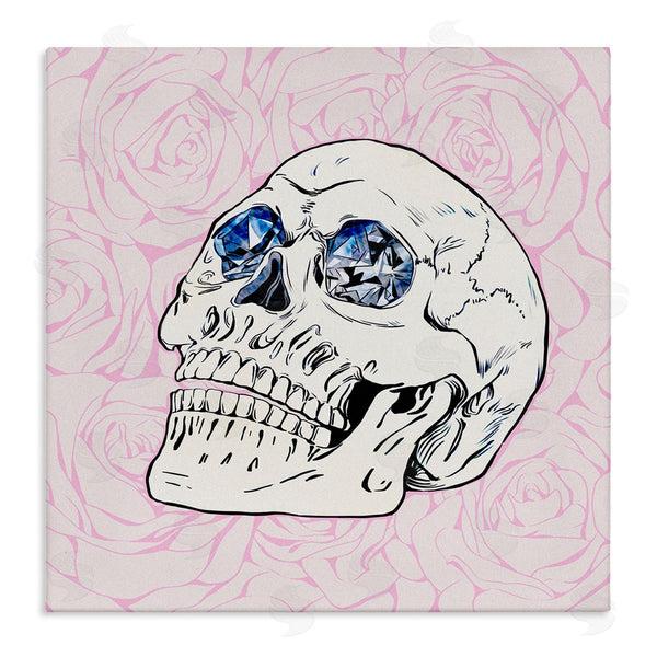 stupell industries Ziwei Li | Pink Roses Crystal Eyes Skull Wall Art