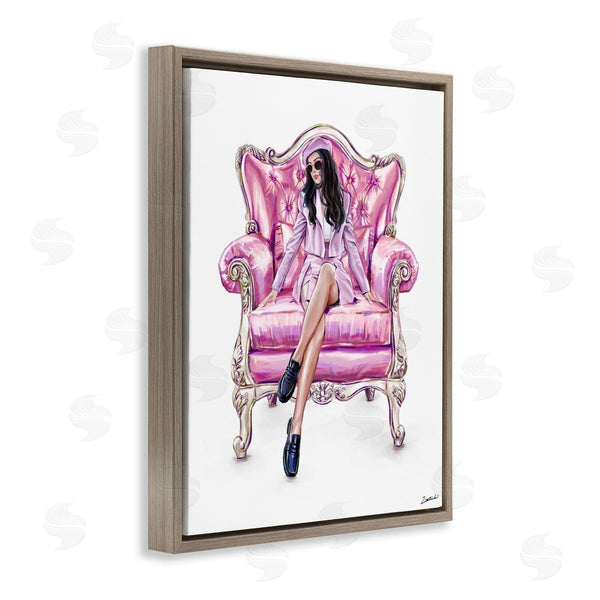 Stupell Industries Ziwei Li | Pink Stylish Glam Chair