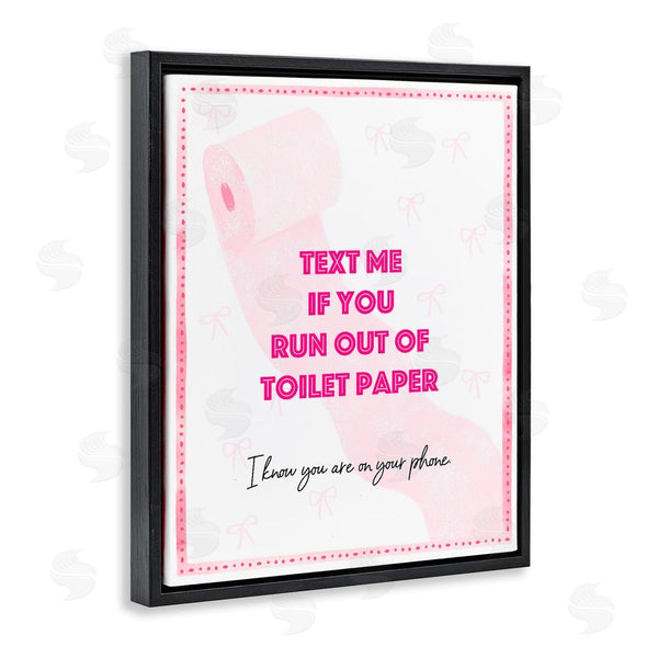 Stupell Industries Ziwei Li | Pink Text For Toilet Paper Wall Art