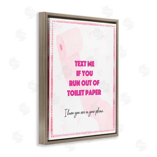 Stupell Industries Ziwei Li | Pink Text For Toilet Paper Wall Art