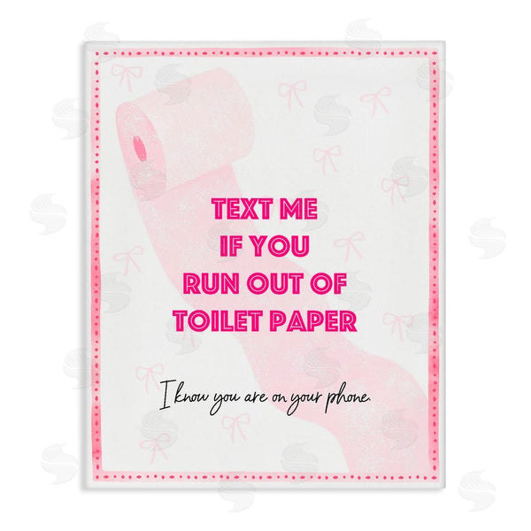 stupell industries Ziwei Li | Pink Text for Toilet Paper Wall Art