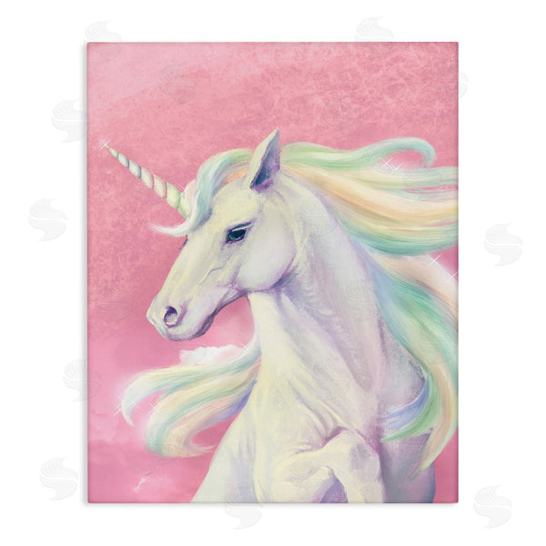 stupell industries Ziwei Li | Pink Unicorn Playful Rainbow Wall Art