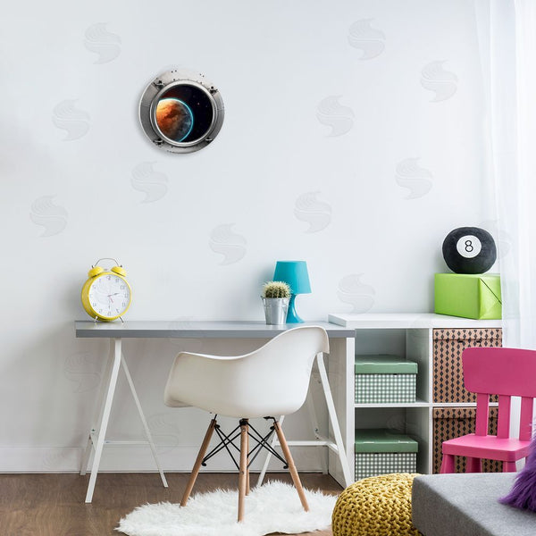 Stupell Industries Ziwei Li | Planet Spaceship Porthole Wall Art