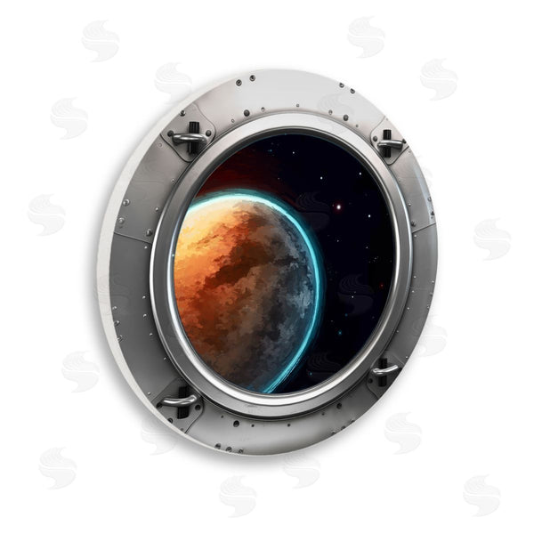 stupell industries Ziwei Li | Planet Spaceship Porthole Wall Art