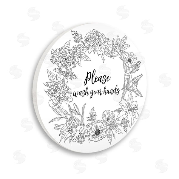 stupell industries Ziwei Li | Please Wash Your Hands Floral Wall Art