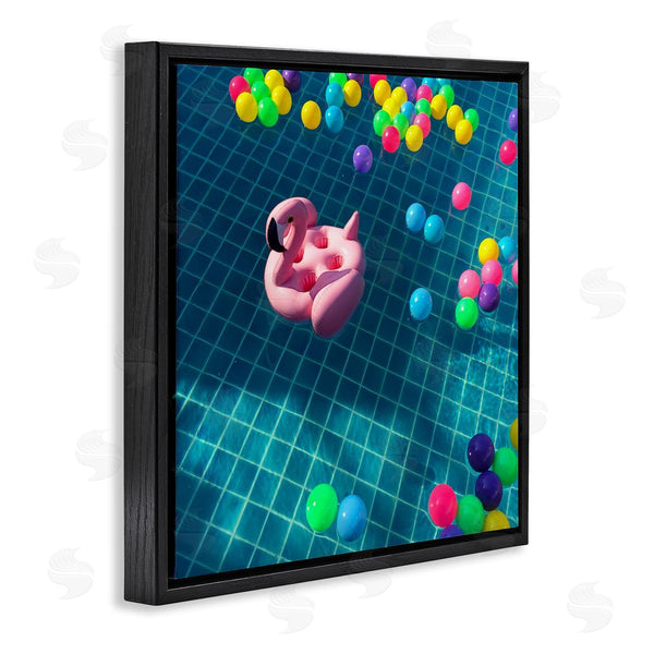 Stupell Industries Ziwei Li | Poolside Pink Flamingo Floatie