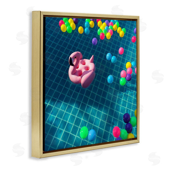 Stupell Industries Ziwei Li | Poolside Pink Flamingo Floatie