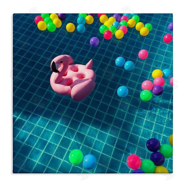 stupell industries Ziwei Li | Poolside Pink Flamingo Floatie
