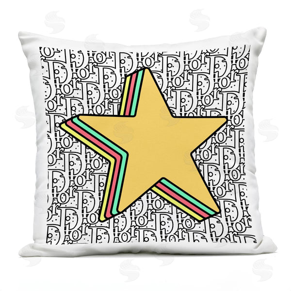 Stupell Industries Ziwei Li | Pop Style Star Symbol Glam Brand Pattern Printed Throw Pillow