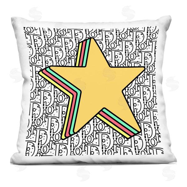 stupell industries Ziwei Li | Pop Style Star Symbol Glam Brand Pattern Printed Throw Pillow