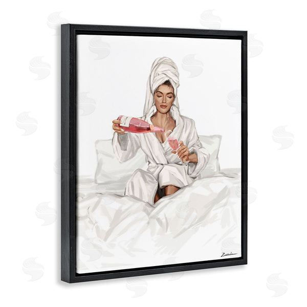 Stupell Industries Ziwei Li | Pouring Rosé Wine In Bed