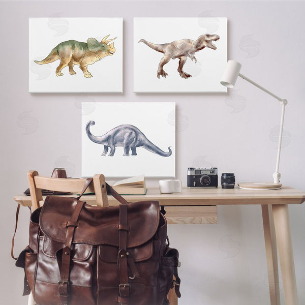Stupell Industries Ziwei Li | Pre-Historic Dinosaurs Walking Wall Art